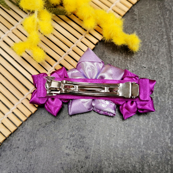 Trio de kilari violet brodé